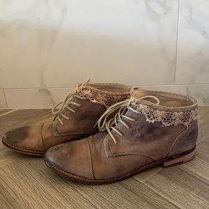 Free people distressed bootie